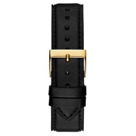 Złoty zegarek męski Guess Crescent czarnym paskiem GW0628G2