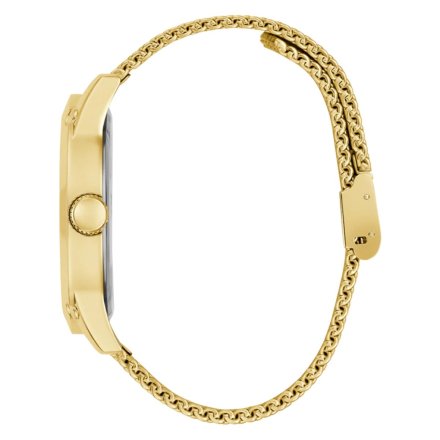 Złoty zegarek męski Guess Crescent z zieloną tarczą GW0574G2