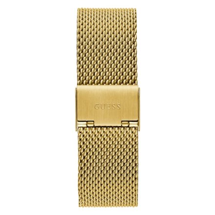 Złoty zegarek męski Guess Crescent z zieloną tarczą GW0574G2