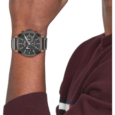 Grafitowy zegarek Męski Tommy Hilfiger Lance na bransolecie 1710519