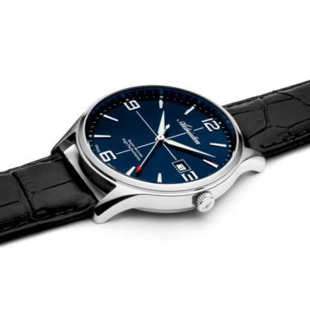 Męski zegarek Adriatica Super de Luxe srebrny z granatową tarczą A8331.5255Q
