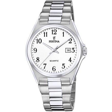 Zegarek Męski Festina na bransolecie z biała tarcza F20552/1 Classic 