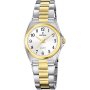 Złoto-srebrny zegarek Damski Festina z biała tarcza na bransolecie 20556/1 Classic