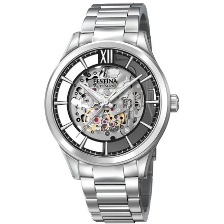 Zegarek Męski Festina  F20630/4  Automatic Skeleton na bransolecie