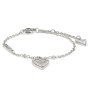 Srebrna bransoletka z sercem GUESS LOVE ME TENDER JUBB03242JWRH (S)
