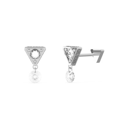 Srebrne kolczyki wiszące trójkąty GUESS CRAZY EARRINGS JUBE03304JWRH