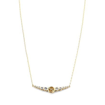 Złoty naszyjnik logo kryształy GUESS PERFECT ILLUSION JUBN03370JWYG