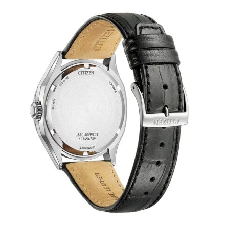 Srebrny zegarek męski Citizen AW1750-18E na pasku Eco Drive
