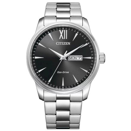 Srebrny zegarek męski Citizen BM8550-81EE na bransolecie Eco Drive