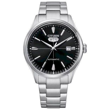 Klasyczny zegarek Męski Citizen C7 Mechanical srebrny z czarną tarczą NH8391-51EE