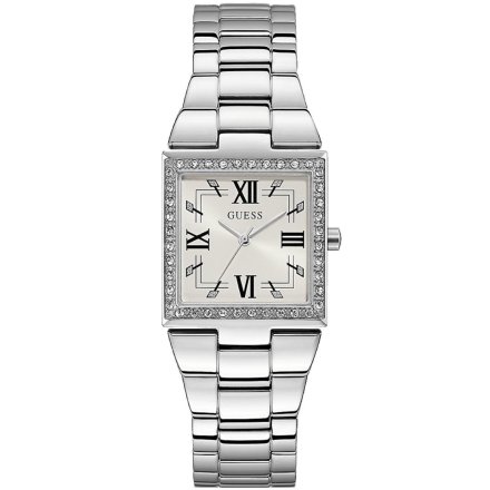 Srebrny zegarek damski Guess z bransoletą Chateau GW0026L1
