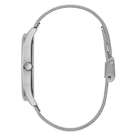 Srebrny zegarek męski Guess Riley z błękitną tarczą GW0069G1