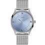 Srebrny zegarek męski Guess Riley z błękitną tarczą GW0069G1