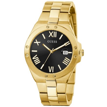 Złoty zegarek Guess Perspective z bransoletką i datownikiem GW0276G2