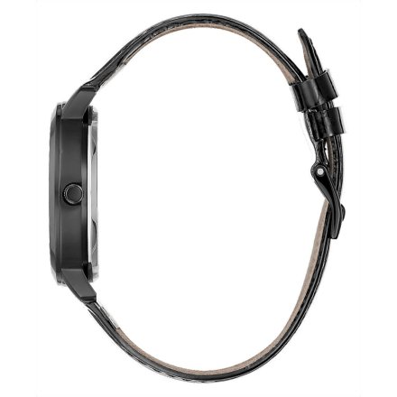 Czarny zegarek Guess Quattro Clear z przeźroczystą tarczą GW0301L1
