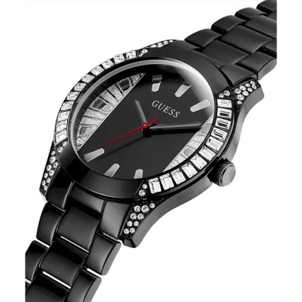 Czarny zegarek damski Guess Midnight z bransoletką GW0305L1