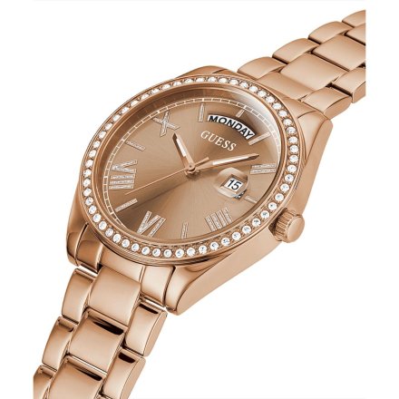 Różowozłoty zegarek Damski Guess GW0307L3 Luna