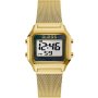 Złoty zegarek damski Guess Zoom z wyświetlaczem GW0343L2