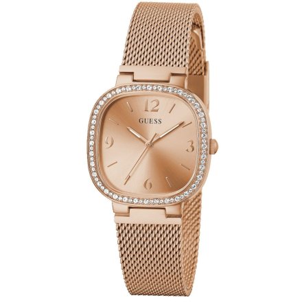 Różowozłoty zegarek damski Guess z bransoletą Tapestry GW0354L3