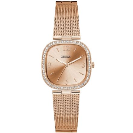 Różowozłoty zegarek damski Guess z bransoletą Tapestry GW0354L3