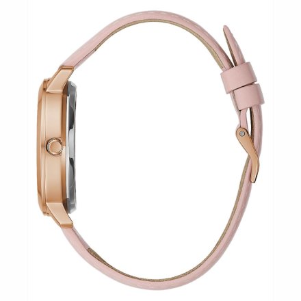 Różowozłoty zegarek Guess Quattro Clear z przeźroczystą tarczą GW0383L2