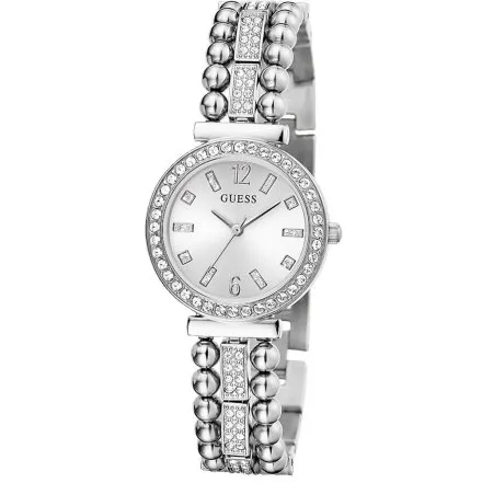 Srebrny zegarek damski Guess Gala z bransoletką GW0401L1