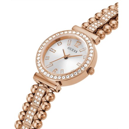 Różowozłoty zegarek damski Guess Gala z bransoletką GW0401L3