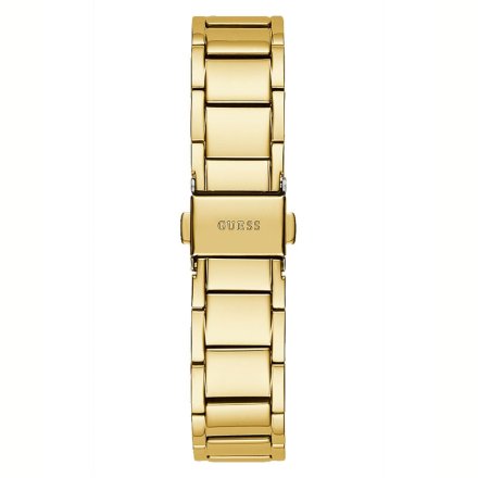 Złoty zegarek damski Guess Solstice z kryształkami GW0403L2