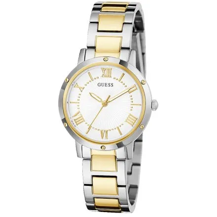 Złoto-srebrny zegarek Guess Dawn na bransolecie GW0404L2