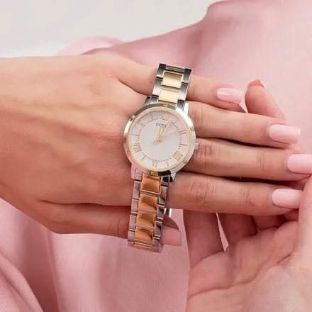 Złoto-srebrny zegarek Guess Dawn na bransolecie GW0404L2