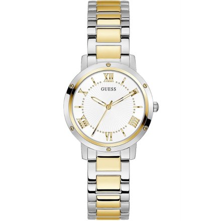 Złoto-srebrny zegarek Guess Dawn na bransolecie GW0404L2