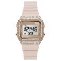 Różowozłoty zegarek damski Guess Zoom z wyświetlaczem i z paskiem GW0430L3