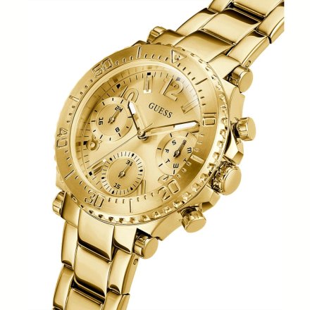 Złoty zegarek damski Guess Cosmic z bransoletą GW0465L1