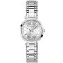 Srebrny zegarek Guess Clear prześwitujący GW0470L1