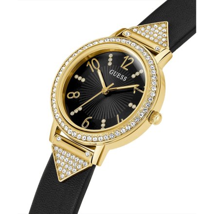 Złoty zegarek Guess Tri Luxe na pasku GW0473L2