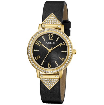 Złoty zegarek Guess Tri Luxe na pasku GW0473L2