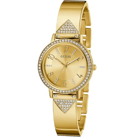 Złoty zegarek Guess Tri Luxe na bransolecie GW0474L2