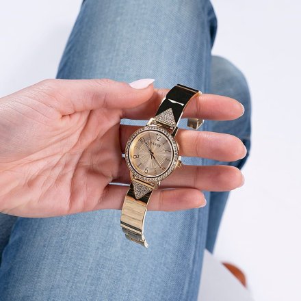 Złoty zegarek Guess Tri Luxe na bransolecie GW0474L2