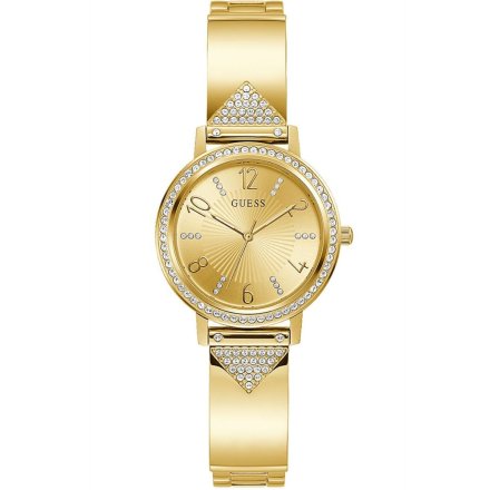 Złoty zegarek Guess Tri Luxe na bransolecie GW0474L2