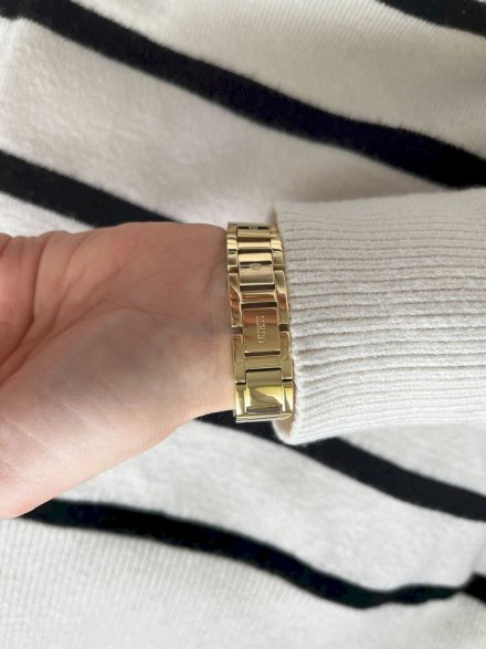 Złoty zegarek Guess Treasure na bransolecie GW0476L2