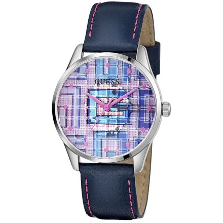 Srebrny zegarek Guess Ladies Navy na pasku GW0480L1