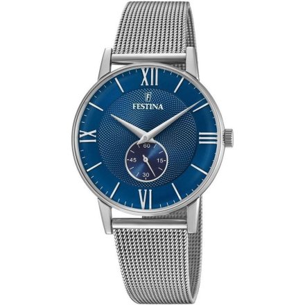 Zegarek Męski Festina   F20568/3 z bransoleta mesh i niebieską tarczą  RETRO