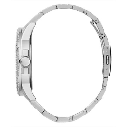 Srebrny zegarek Męski Guess King z bransoletą GW0497G1