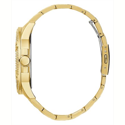 Złoty zegarek Męski Guess King z bransoletą GW0497G2