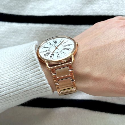 Różowozłoty zegarek damski Guess Kennedy z bransoletką W1149L3