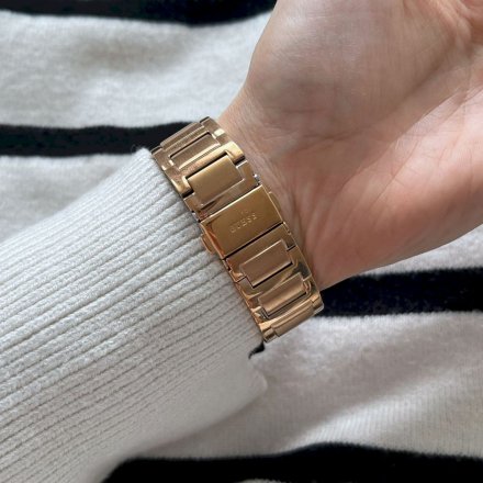 Różowozłoty zegarek damski Guess Kennedy z bransoletką W1149L3