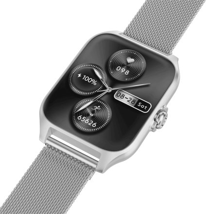 Smartwatch Garett GRC Activity 2 srebrny matowy + PASEK 5904238486054