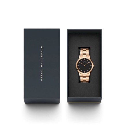 Zegarek Daniel Wellington Iconic link 36 różowozłoty z bransoletką DW00100210