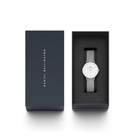 Zegarek Daniel Wellington Petite 36 Sterling srebrny z bransoletką DW00100306