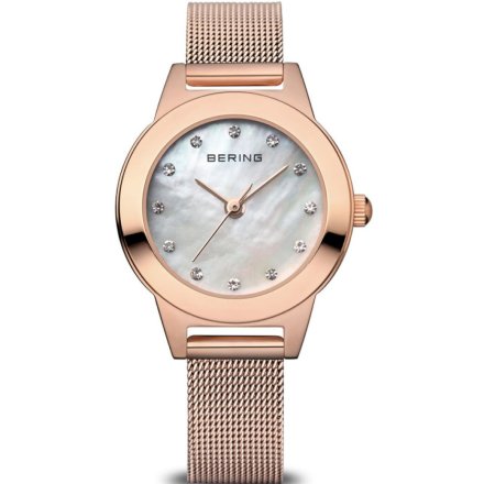 Zegarek Bering damski 11125-366 różowozłoty z perłową tarczą